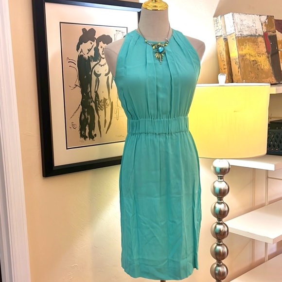 Kate Spade,Coastal Classic Turquoise-Aqua Sleeveless Dress, Tie-Back, EUC,Size 0 - Picture 3 of 11